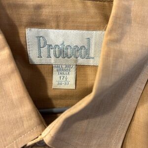 Men's Casual Button Down Shirt - Tan